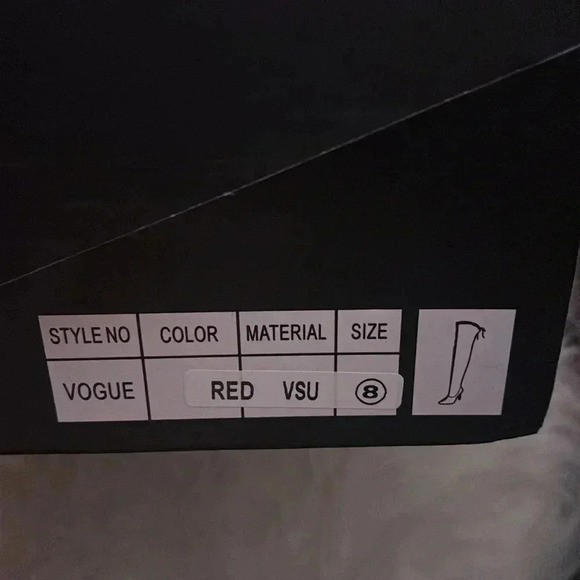 Vicky Over The Knee Boot - Red - Picture 5 of 5